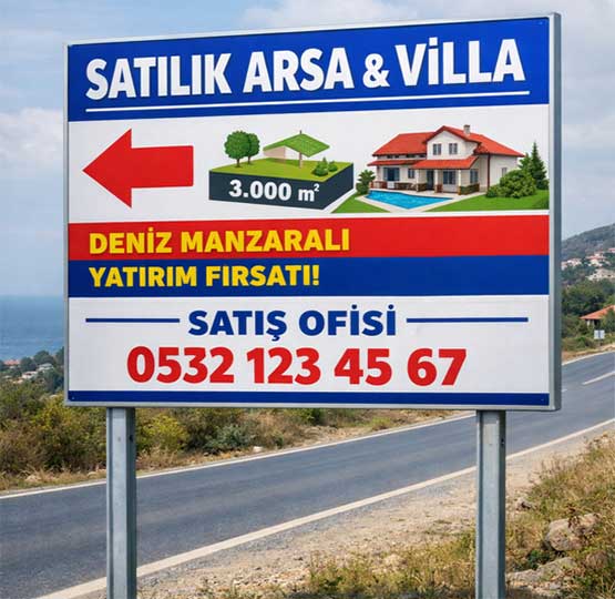 Polikarbon Yol Arazi Tabelası