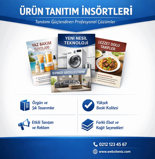  Ürün Tanıtım İnsörtleri