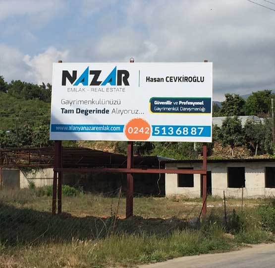 Vinil Germe Yol Arazi Tabelası