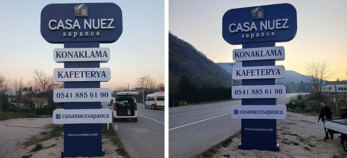 Casa Nuez Kutu Harf Totem Tabela Sapanca